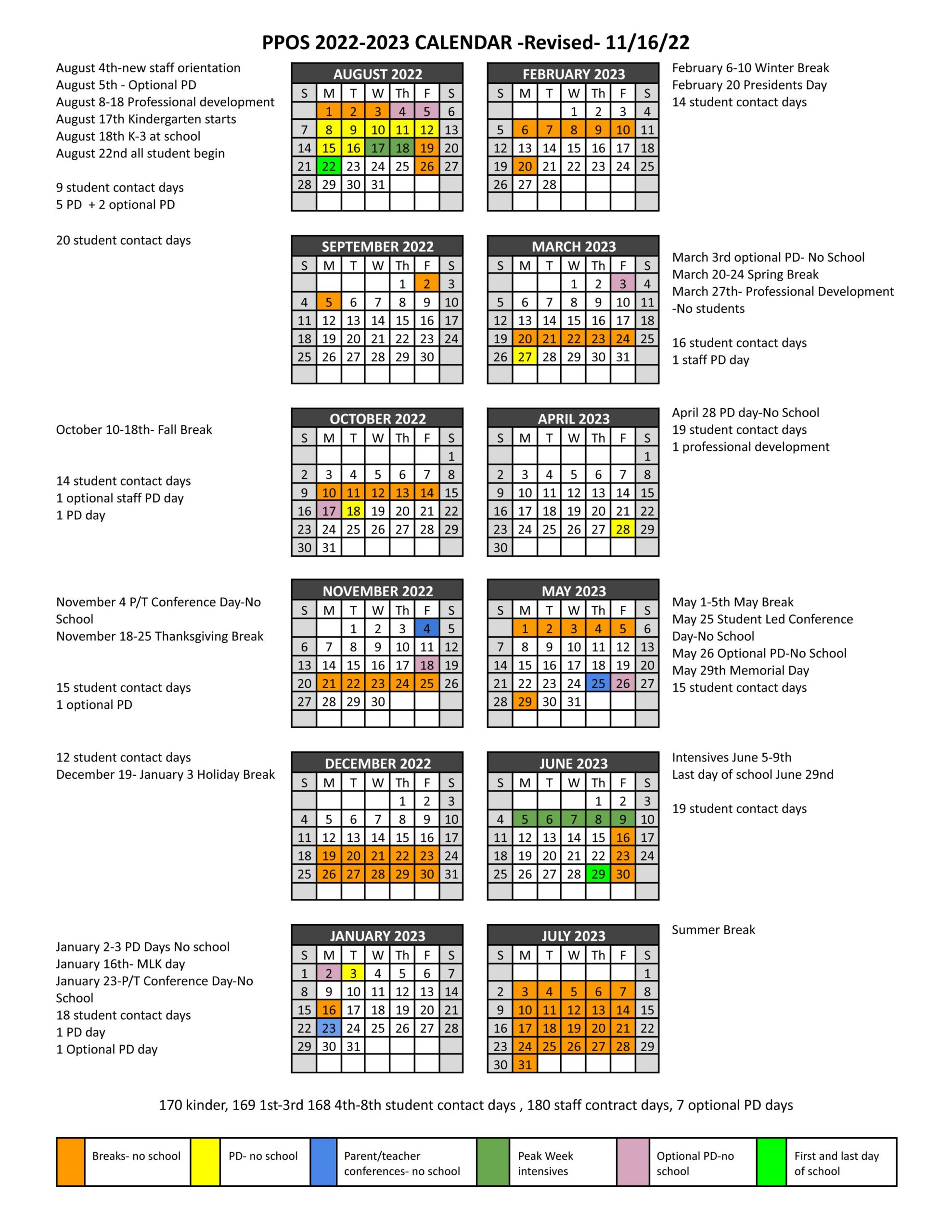 Family Calendar | Pagosa Peak Open School