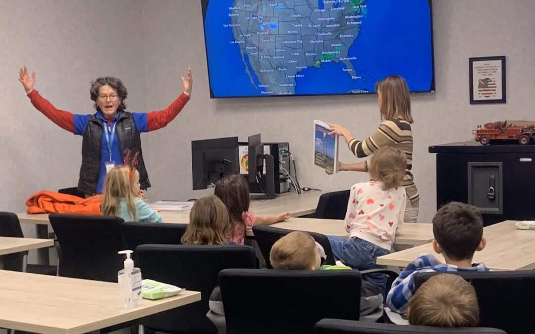 Kindergartners visit new radar system, study weather